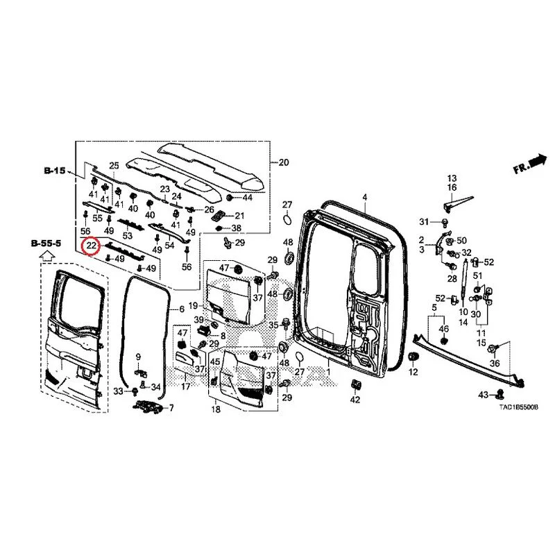 [NEW] JDM HONDA STEP WGN SPADA RP5 2020 Tailgate (1) GENUINE OEM - Image 47