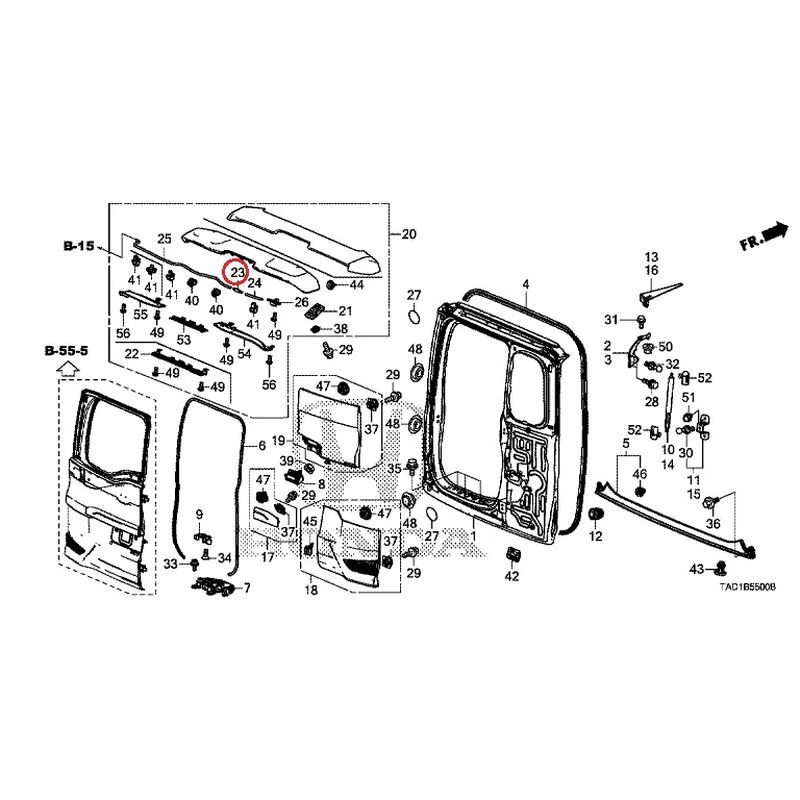 [NEW] JDM HONDA STEP WGN SPADA RP5 2020 Tailgate (1) GENUINE OEM - Image 48