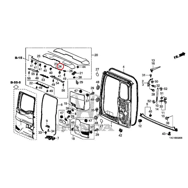 [NEW] JDM HONDA STEP WGN SPADA RP5 2020 Tailgate (1) GENUINE OEM - Image 49