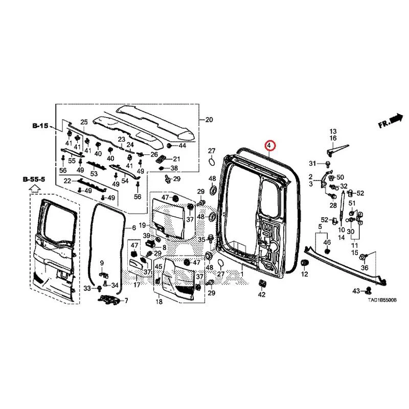[NEW] JDM HONDA STEP WGN SPADA RP5 2020 Tailgate (1) GENUINE OEM - Image 5