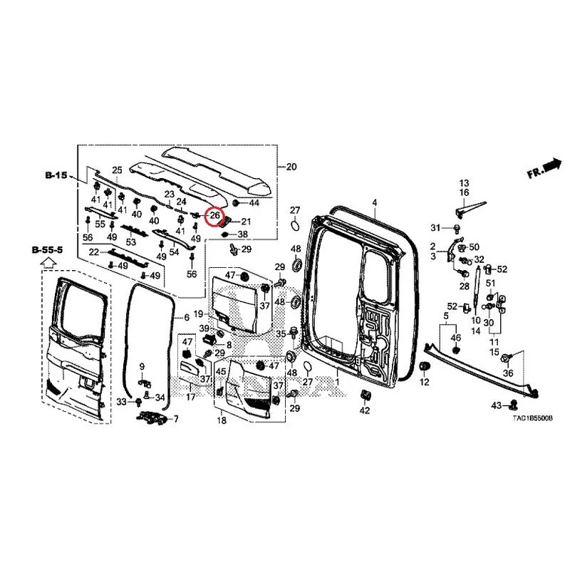 [NEW] JDM HONDA STEP WGN SPADA RP5 2020 Tailgate (1) GENUINE OEM - Image 51
