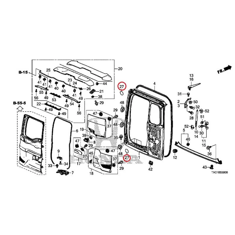 [NEW] JDM HONDA STEP WGN SPADA RP5 2020 Tailgate (1) GENUINE OEM - Image 52