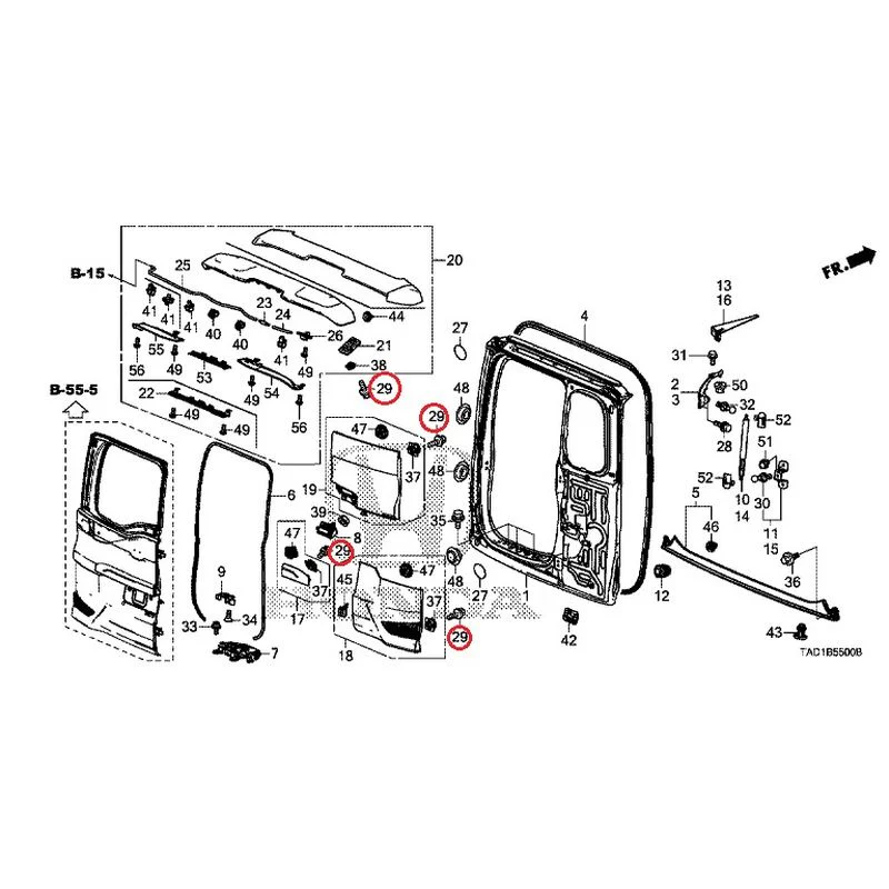 [NEW] JDM HONDA STEP WGN SPADA RP5 2020 Tailgate (1) GENUINE OEM - Image 54