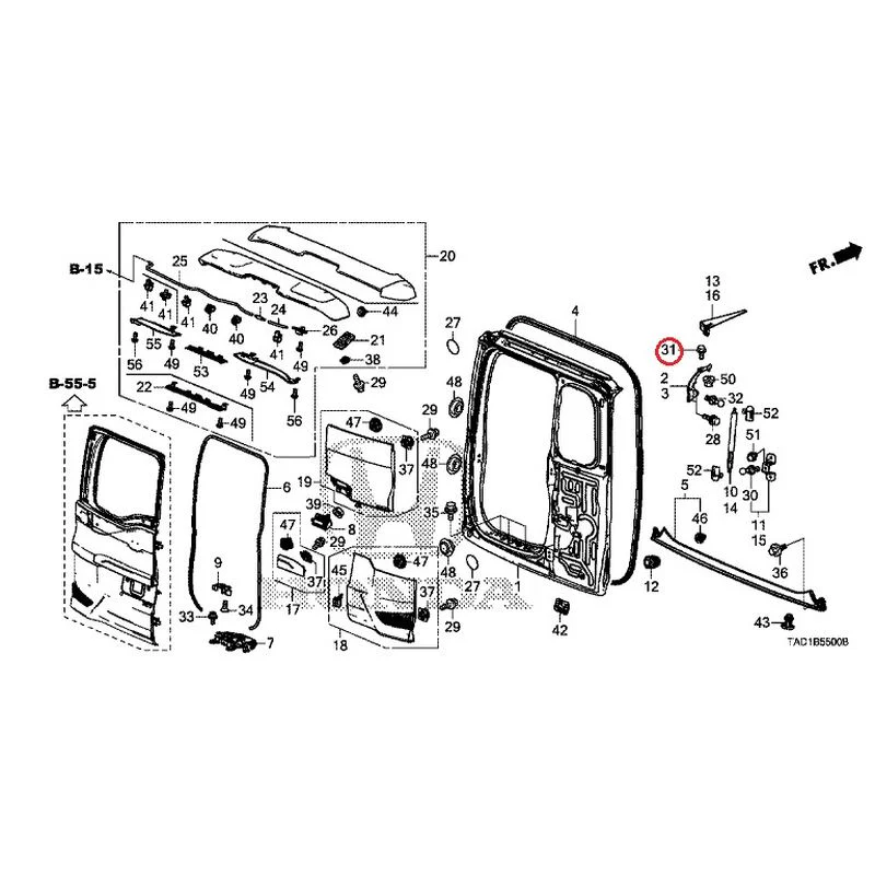 [NEW] JDM HONDA STEP WGN SPADA RP5 2020 Tailgate (1) GENUINE OEM - Image 56