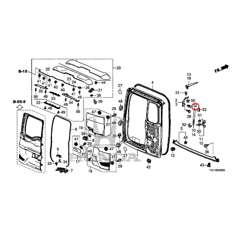 [NEW] JDM HONDA STEP WGN SPADA RP5 2020 Tailgate (1) GENUINE OEM - Image 57