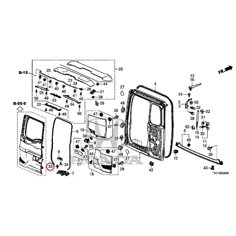 [NEW] JDM HONDA STEP WGN SPADA RP5 2020 Tailgate (1) GENUINE OEM - Image 58