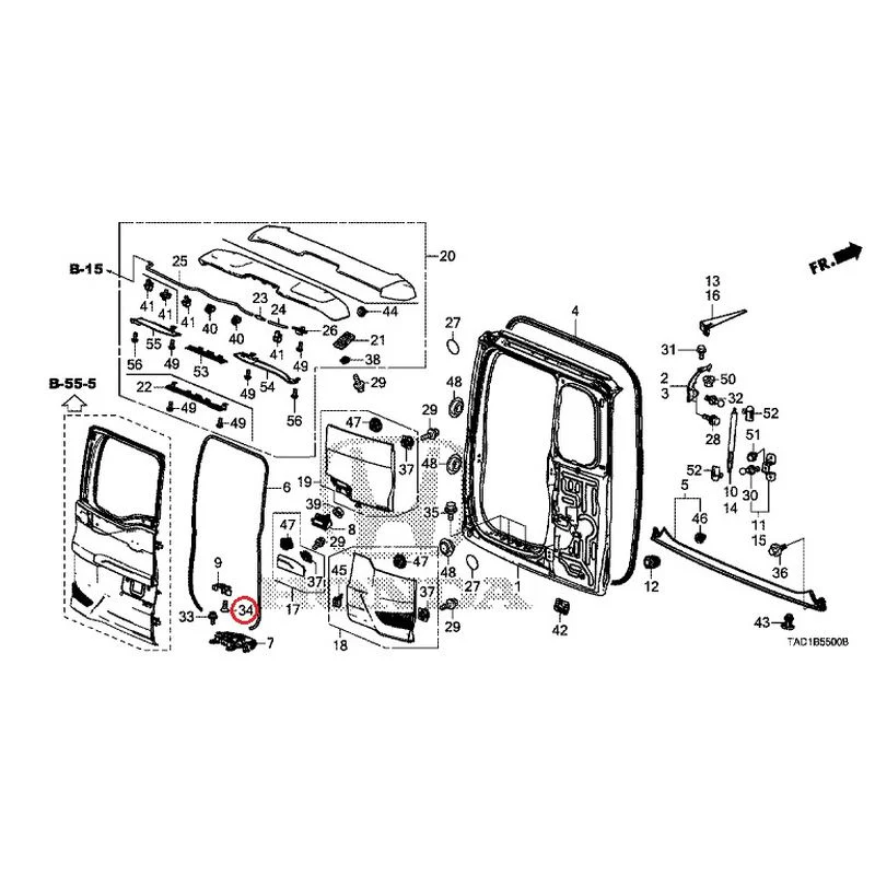 [NEW] JDM HONDA STEP WGN SPADA RP5 2020 Tailgate (1) GENUINE OEM - Image 59