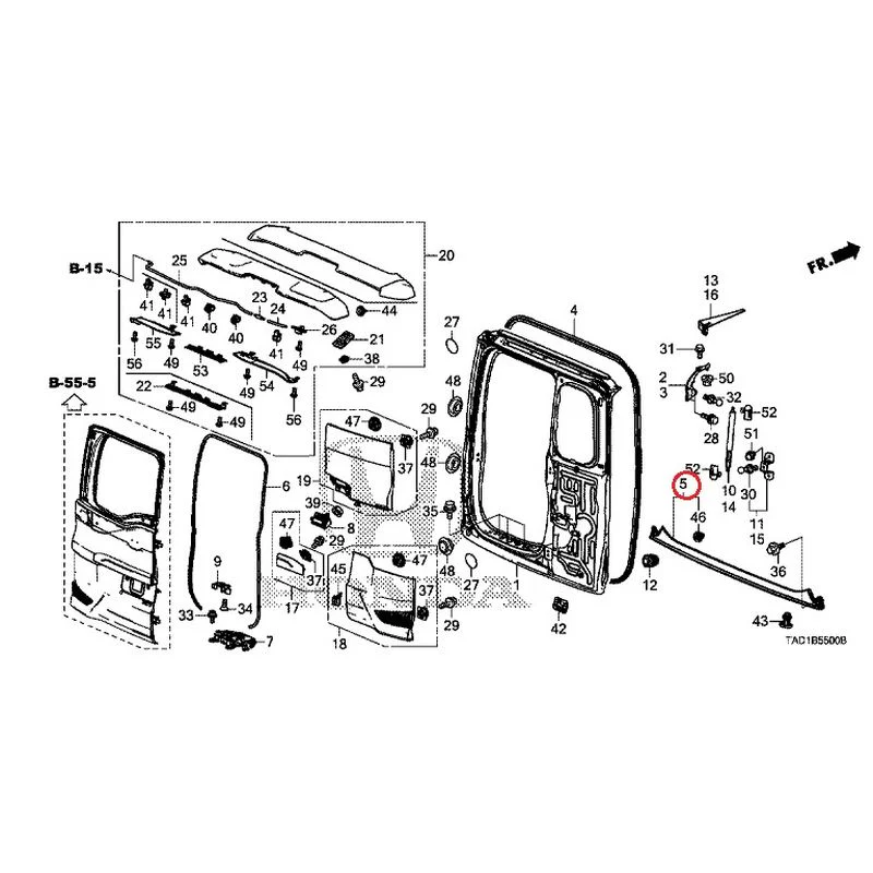 [NEW] JDM HONDA STEP WGN SPADA RP5 2020 Tailgate (1) GENUINE OEM - Image 6