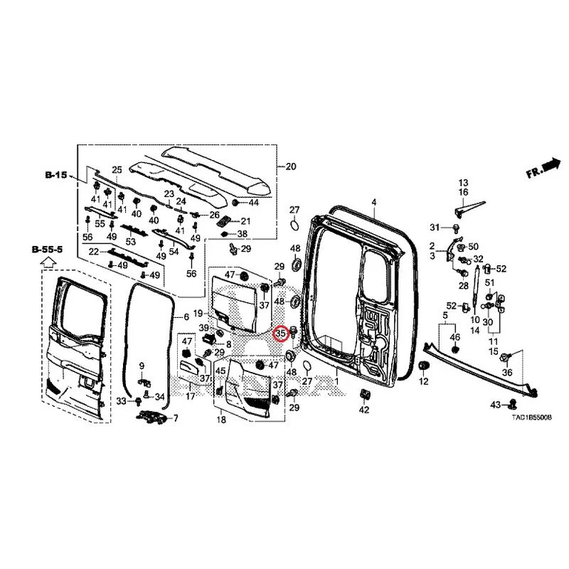 [NEW] JDM HONDA STEP WGN SPADA RP5 2020 Tailgate (1) GENUINE OEM - Image 60
