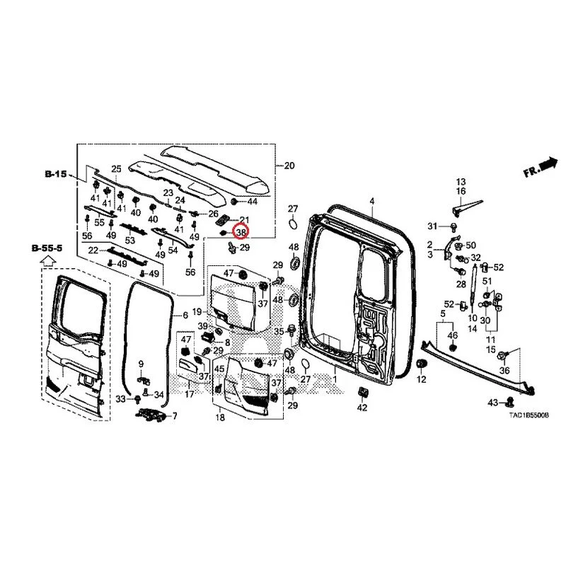 [NEW] JDM HONDA STEP WGN SPADA RP5 2020 Tailgate (1) GENUINE OEM - Image 63