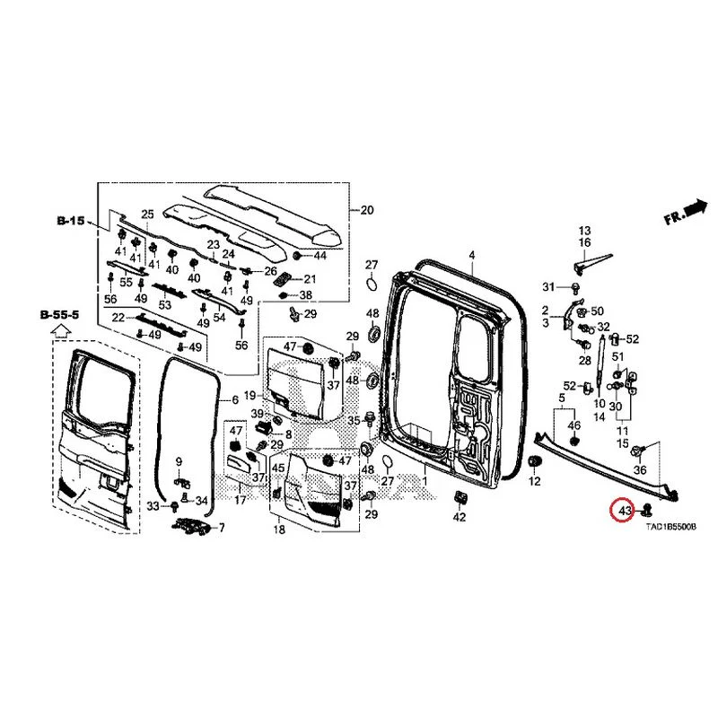 [NEW] JDM HONDA STEP WGN SPADA RP5 2020 Tailgate (1) GENUINE OEM - Image 68