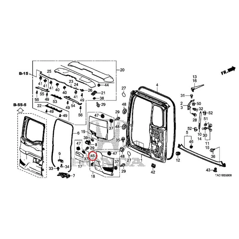 [NEW] JDM HONDA STEP WGN SPADA RP5 2020 Tailgate (1) GENUINE OEM - Image 70