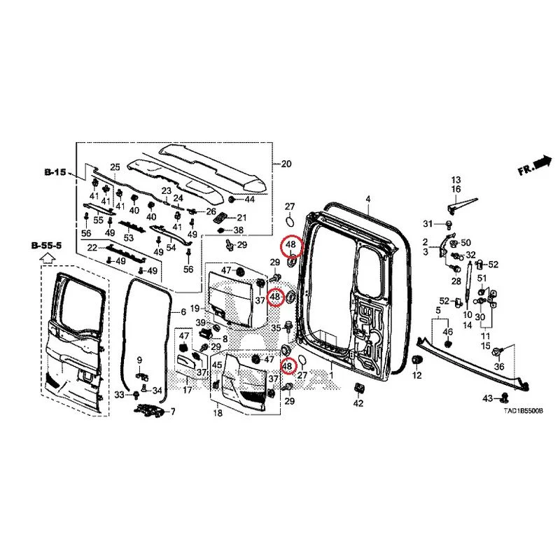 [NEW] JDM HONDA STEP WGN SPADA RP5 2020 Tailgate (1) GENUINE OEM - Image 73
