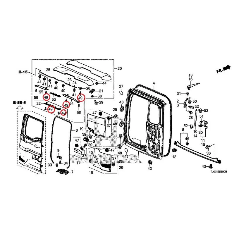 [NEW] JDM HONDA STEP WGN SPADA RP5 2020 Tailgate (1) GENUINE OEM - Image 74