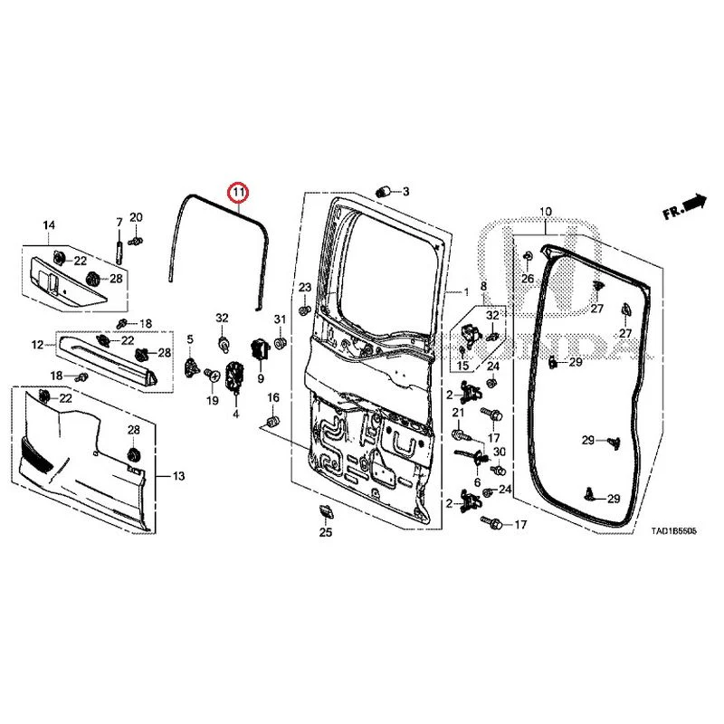 [NEW] JDM HONDA STEP WGN SPADA RP5 2020 Sub Door GENUINE OEM - Image 12