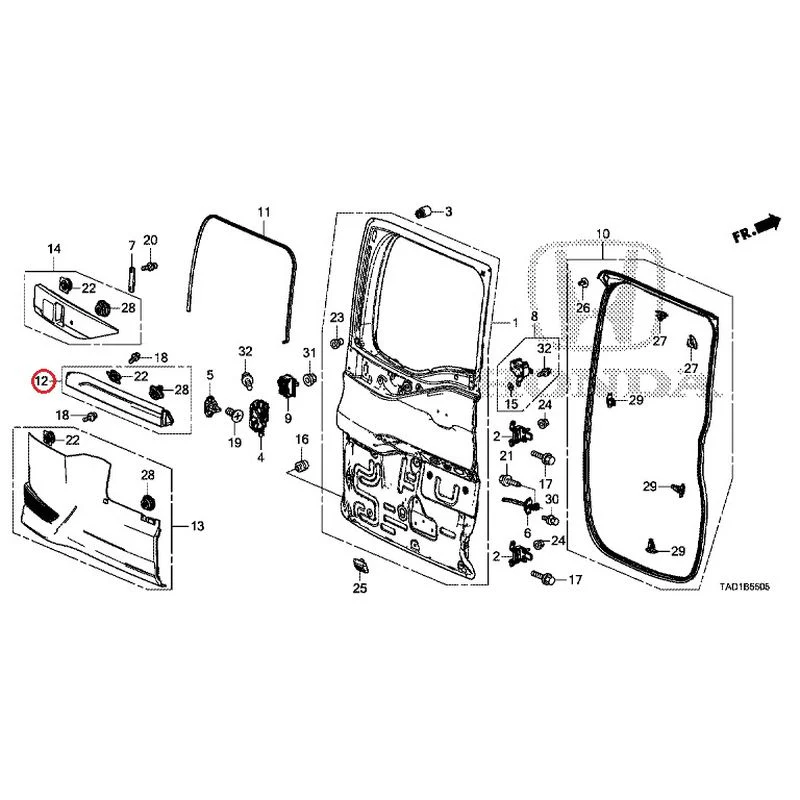 [NEW] JDM HONDA STEP WGN SPADA RP5 2020 Sub Door GENUINE OEM - Image 13