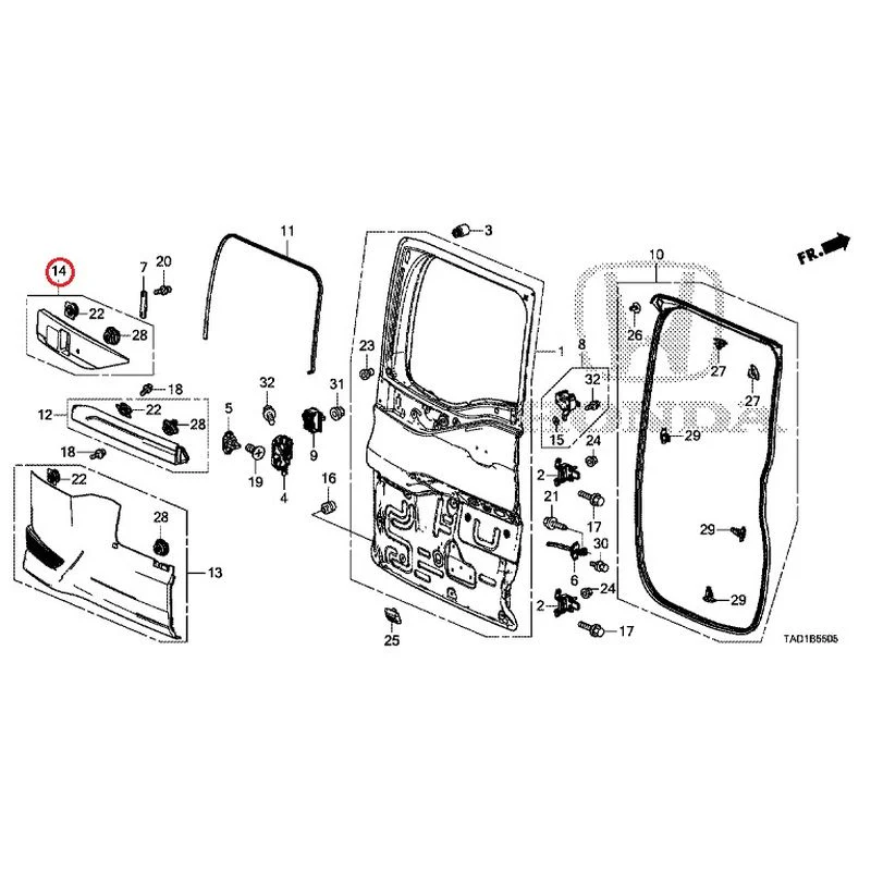 [NEW] JDM HONDA STEP WGN SPADA RP5 2020 Sub Door GENUINE OEM - Image 21