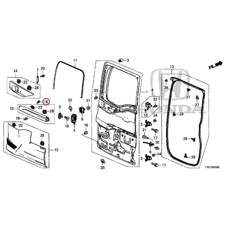 [NEW] JDM HONDA STEP WGN SPADA RP5 2020 Sub Door GENUINE OEM - Image 25