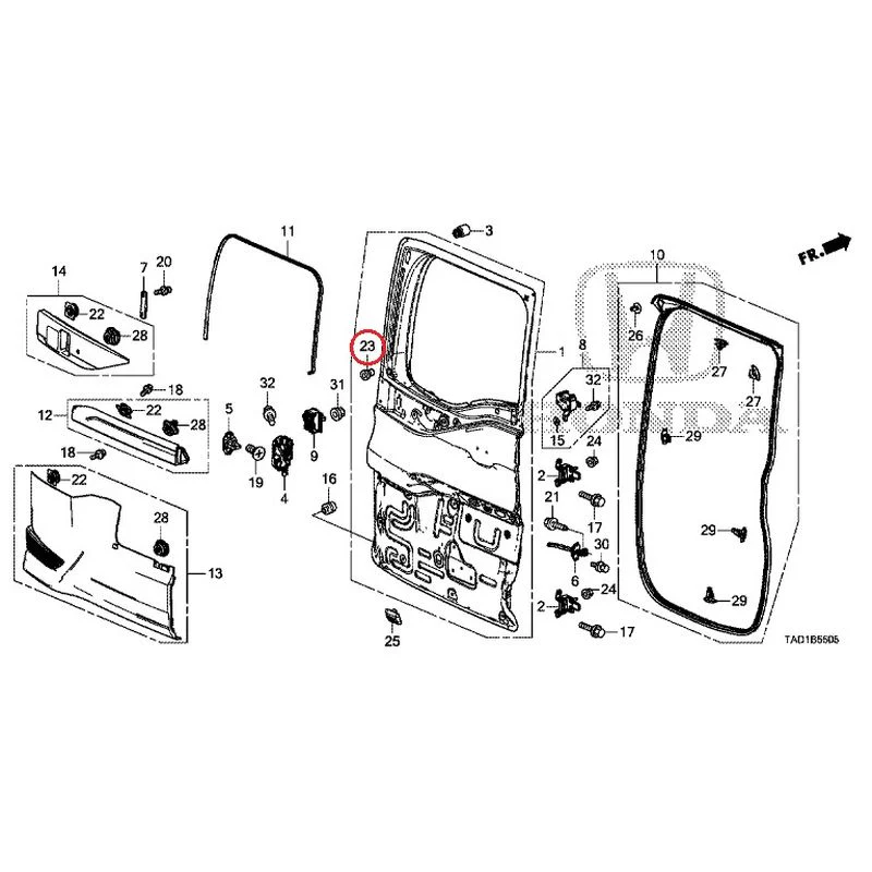 [NEW] JDM HONDA STEP WGN SPADA RP5 2020 Sub Door GENUINE OEM - Image 30