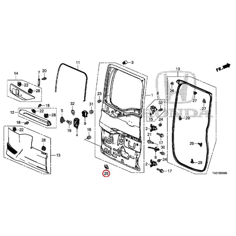 [NEW] JDM HONDA STEP WGN SPADA RP5 2020 Sub Door GENUINE OEM - Image 32