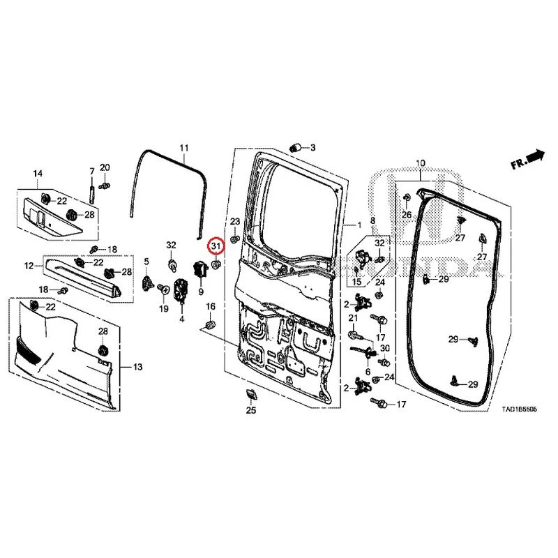 [NEW] JDM HONDA STEP WGN SPADA RP5 2020 Sub Door GENUINE OEM - Image 38