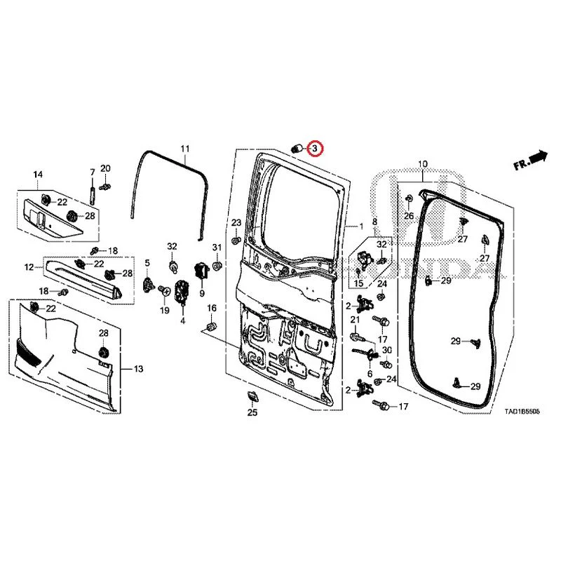 [NEW] JDM HONDA STEP WGN SPADA RP5 2020 Sub Door GENUINE OEM - Image 4