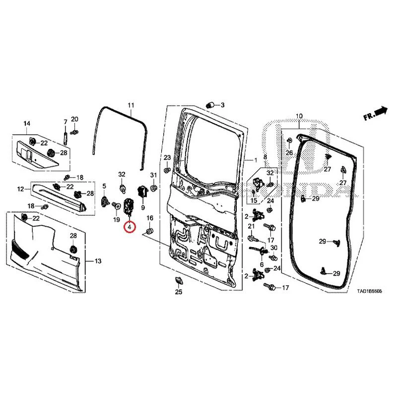 [NEW] JDM HONDA STEP WGN SPADA RP5 2020 Sub Door GENUINE OEM - Image 5