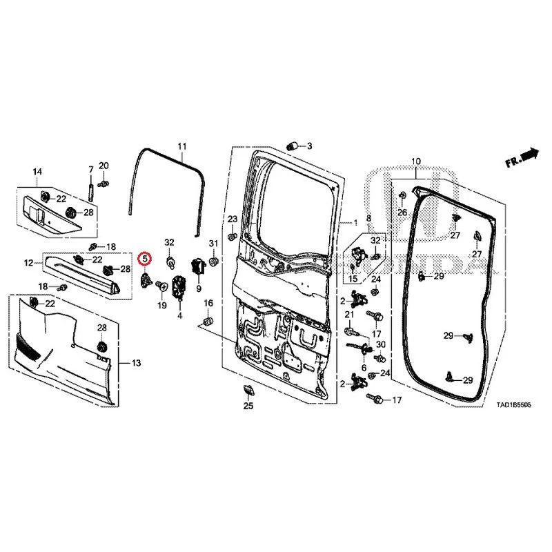 [NEW] JDM HONDA STEP WGN SPADA RP5 2020 Sub Door GENUINE OEM - Image 6