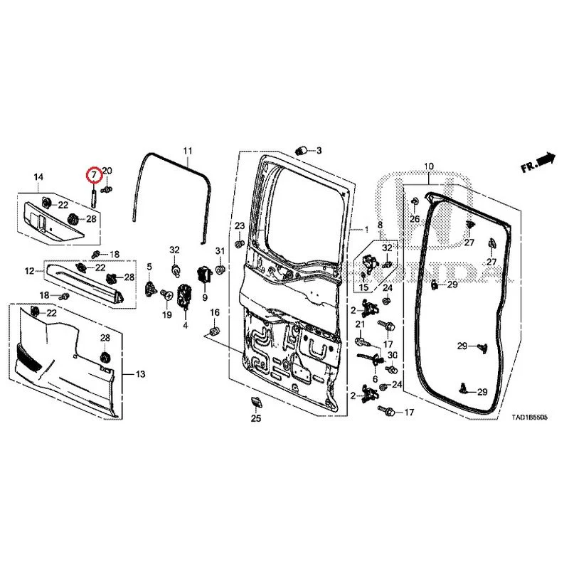 [NEW] JDM HONDA STEP WGN SPADA RP5 2020 Sub Door GENUINE OEM - Image 8