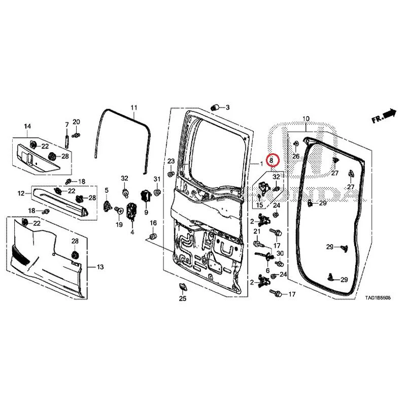 [NEW] JDM HONDA STEP WGN SPADA RP5 2020 Sub Door GENUINE OEM - Image 9