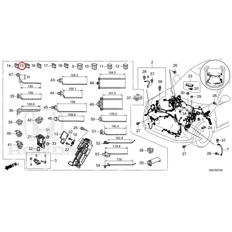 [NEW] JDM HONDA VEZEL e:HEV RV5 2021 Wiring Harness (1) GENUINE OEM - Image 17
