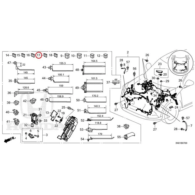 [NEW] JDM HONDA VEZEL e:HEV RV5 2021 Wiring Harness (1) GENUINE OEM - Image 19