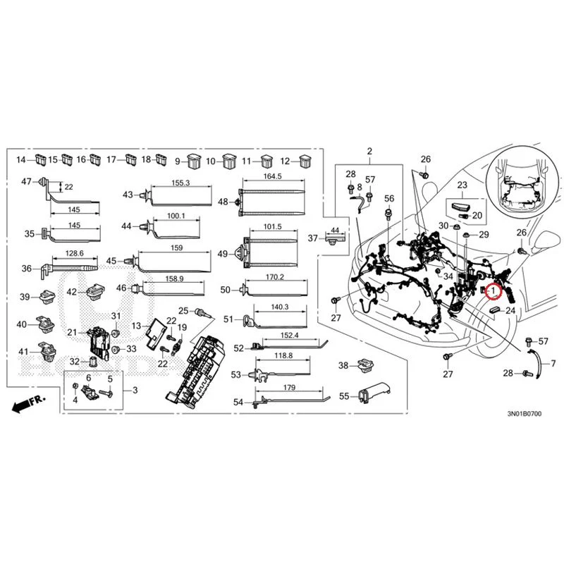 [NEW] JDM HONDA VEZEL e:HEV RV5 2021 Wiring Harness (1) GENUINE OEM - Image 2