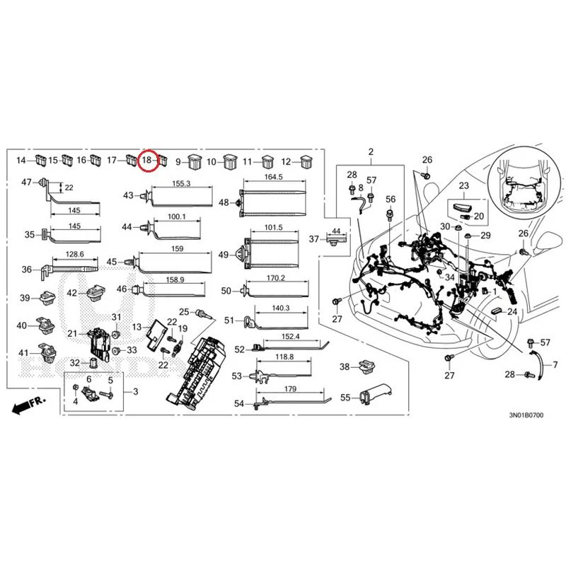 [NEW] JDM HONDA VEZEL e:HEV RV5 2021 Wiring Harness (1) GENUINE OEM - Image 20