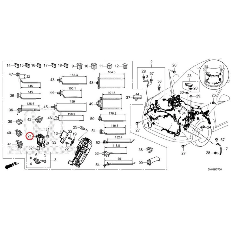 [NEW] JDM HONDA VEZEL e:HEV RV5 2021 Wiring Harness (1) GENUINE OEM - Image 23