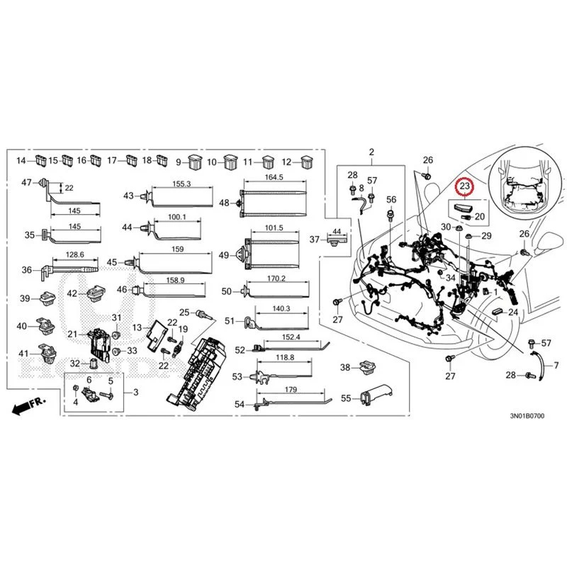 [NEW] JDM HONDA VEZEL e:HEV RV5 2021 Wiring Harness (1) GENUINE OEM - Image 25