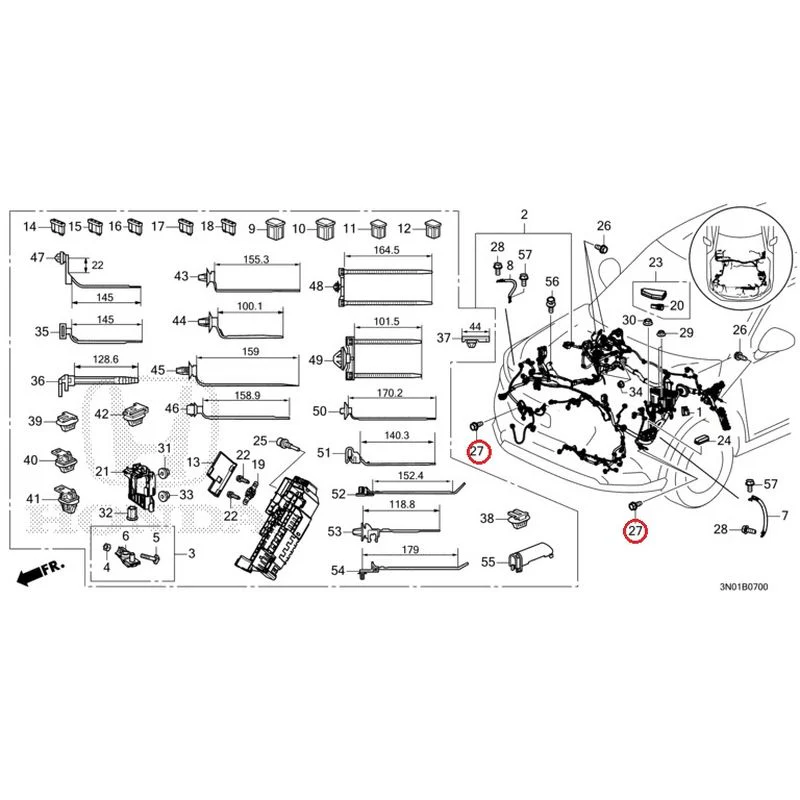 [NEW] JDM HONDA VEZEL e:HEV RV5 2021 Wiring Harness (1) GENUINE OEM - Image 29