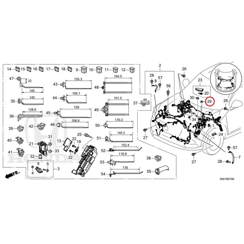 [NEW] JDM HONDA VEZEL e:HEV RV5 2021 Wiring Harness (1) GENUINE OEM - Image 31