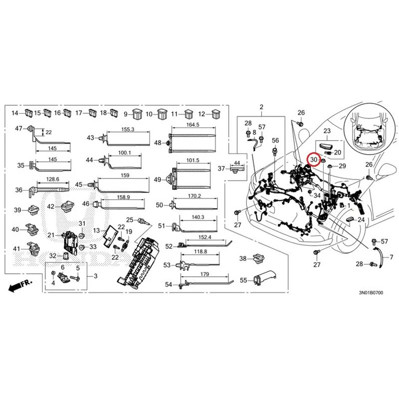 [NEW] JDM HONDA VEZEL e:HEV RV5 2021 Wiring Harness (1) GENUINE OEM - Image 32