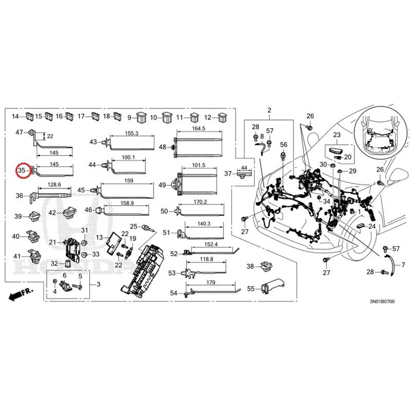 [NEW] JDM HONDA VEZEL e:HEV RV5 2021 Wiring Harness (1) GENUINE OEM - Image 37