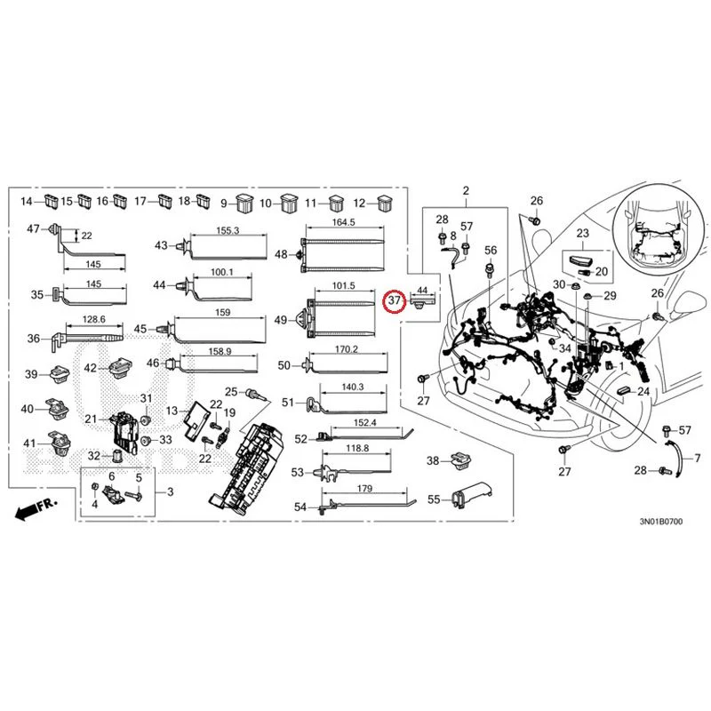 [NEW] JDM HONDA VEZEL e:HEV RV5 2021 Wiring Harness (1) GENUINE OEM - Image 39