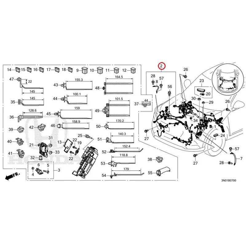 [NEW] JDM HONDA VEZEL e:HEV RV5 2021 Wiring Harness (1) GENUINE OEM - Image 4