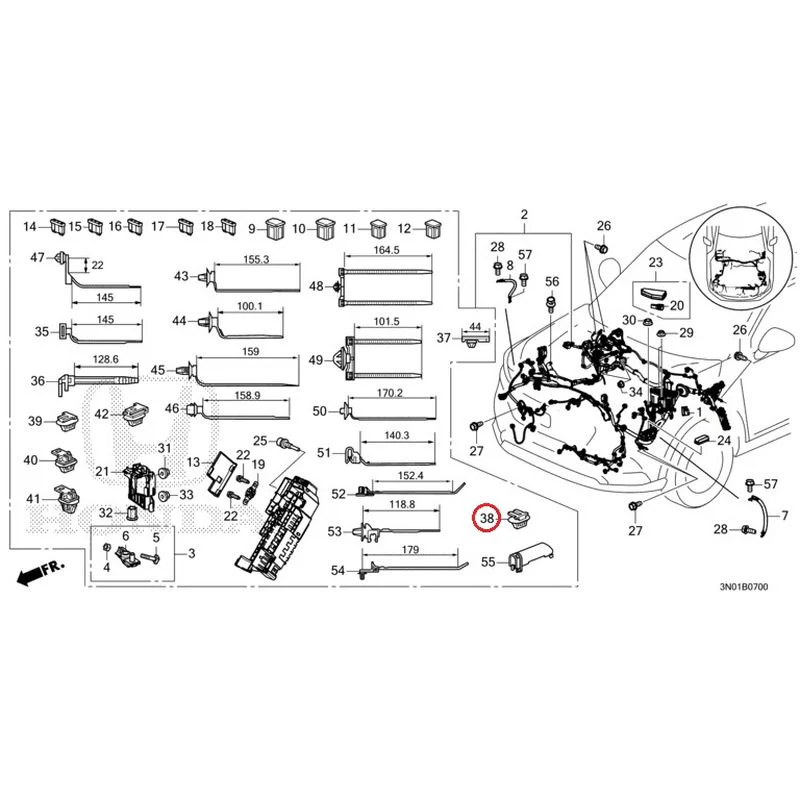 [NEW] JDM HONDA VEZEL e:HEV RV5 2021 Wiring Harness (1) GENUINE OEM - Image 40