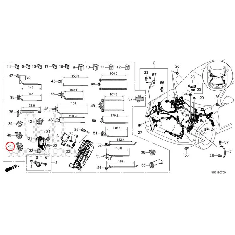 [NEW] JDM HONDA VEZEL e:HEV RV5 2021 Wiring Harness (1) GENUINE OEM - Image 43