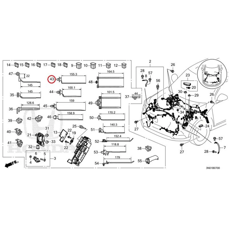 [NEW] JDM HONDA VEZEL e:HEV RV5 2021 Wiring Harness (1) GENUINE OEM - Image 45