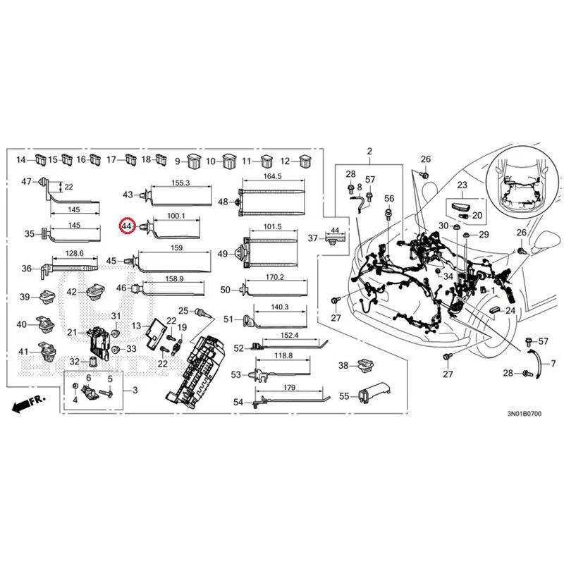 [NEW] JDM HONDA VEZEL e:HEV RV5 2021 Wiring Harness (1) GENUINE OEM - Image 46