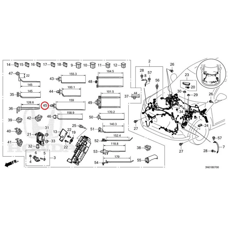 [NEW] JDM HONDA VEZEL e:HEV RV5 2021 Wiring Harness (1) GENUINE OEM - Image 47