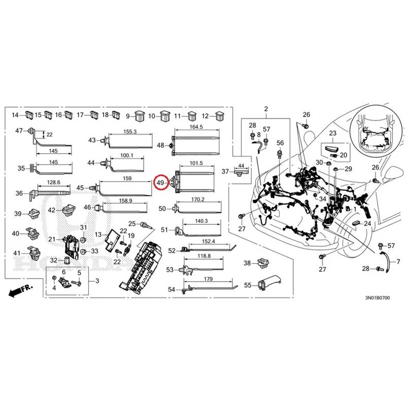 [NEW] JDM HONDA VEZEL e:HEV RV5 2021 Wiring Harness (1) GENUINE OEM - Image 51