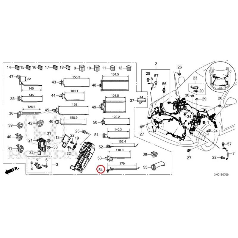 [NEW] JDM HONDA VEZEL e:HEV RV5 2021 Wiring Harness (1) GENUINE OEM - Image 56