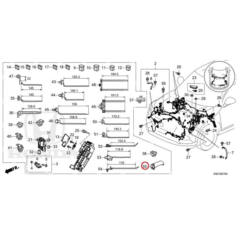 [NEW] JDM HONDA VEZEL e:HEV RV5 2021 Wiring Harness (1) GENUINE OEM - Image 57